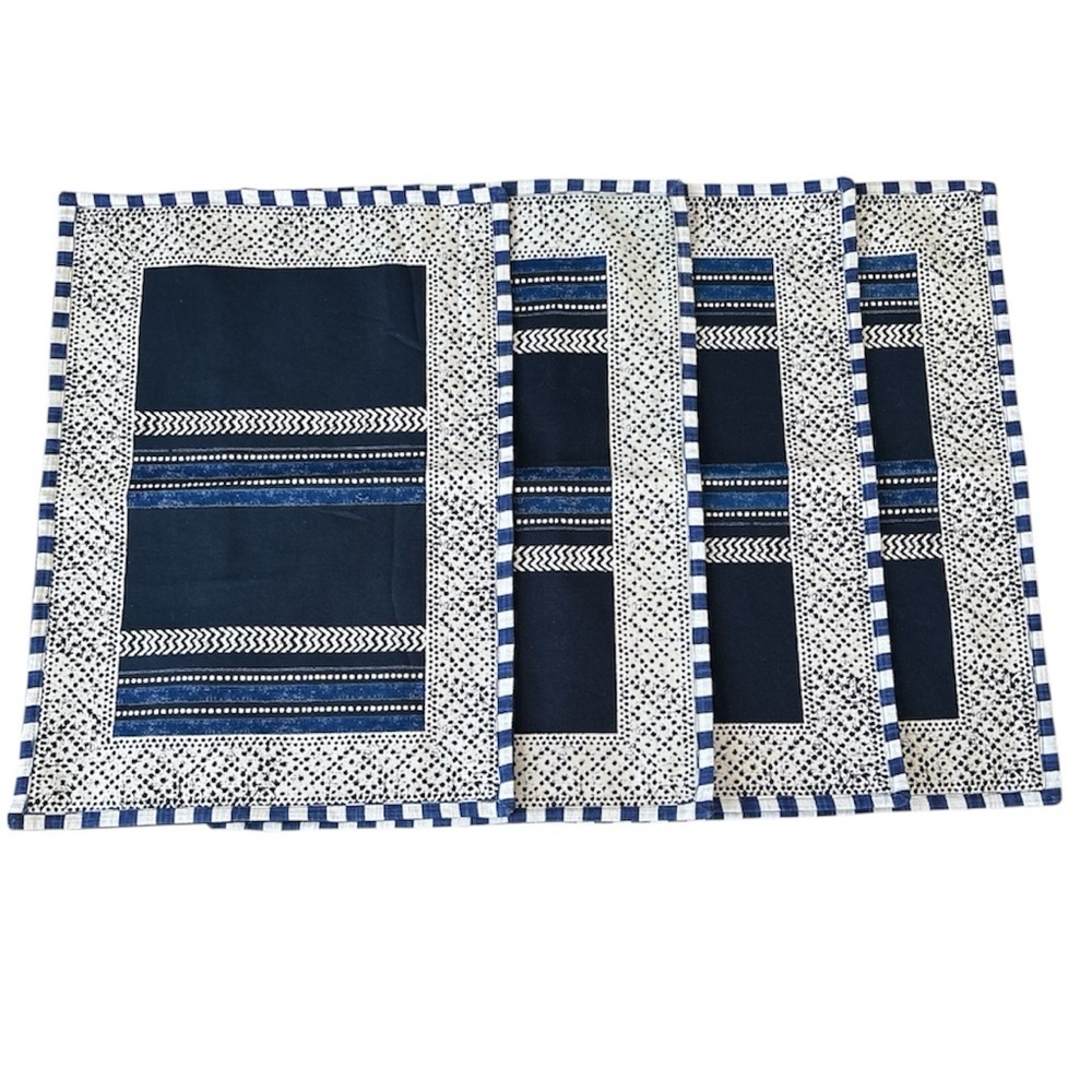 MacKenzie-Childs Indigo Santorini Placemats - Set of 4 - Nautical Coastal - Picture 3 of 9